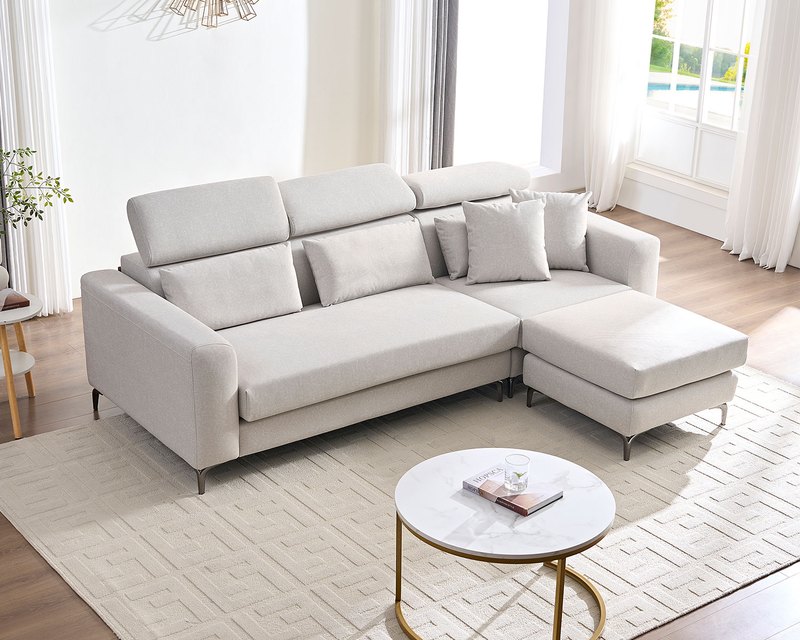 維洛納L型貓抓布沙發｜耐磨防潑水 × 可調式頭靠 × 可拆洗布套  – 擇木深耕