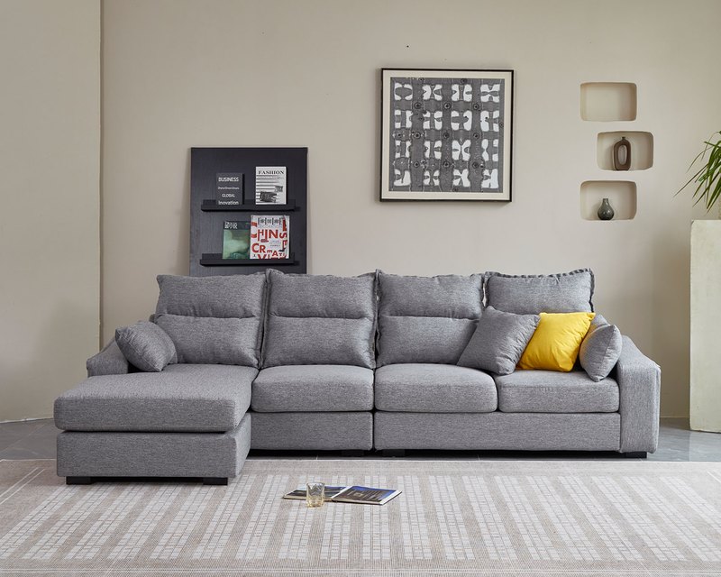 葛瑞絲L型布沙發|獨立筒坐墊 × 可變換左右設計 × 方願平價首選