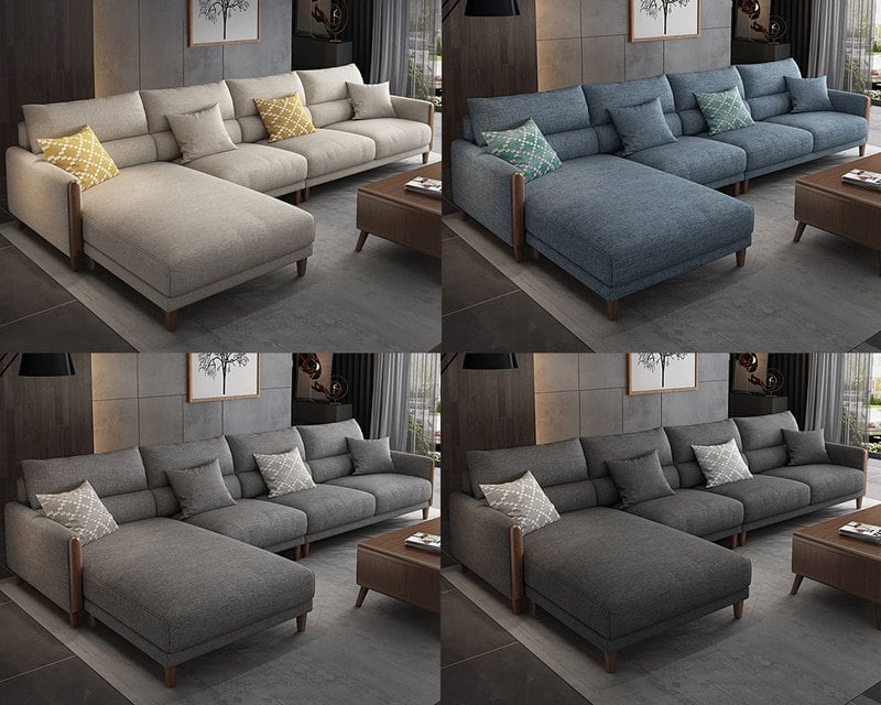 麗塔 L 型布沙發(四色可選)|方願