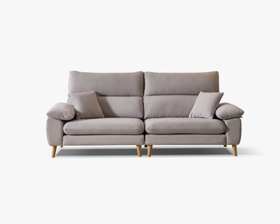 安卡一字型貓抓布沙發｜耐磨防潑水 × 可拆洗布套 × 木質高腳設計 – 擇木深耕