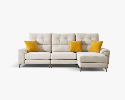 貝兒娜L型貓抓布沙發｜耐磨防潑水 × 可拆洗布套 × 左右移動腳椅 – 擇木深耕