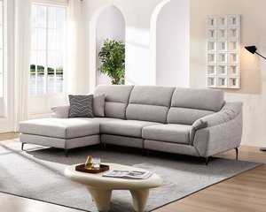 雷克雅 貓抓布組合沙發（米色／灰色）｜擇木深耕