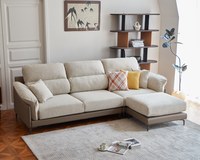 瑞拉L型貓抓布沙發｜雙材質搭配 × 可拆洗布套 × 左右移動腳椅 – 擇木深耕