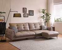 聖塔倫L型皮沙發｜抗污耐磨皮革 × 高彈坐墊 × 左右移動腳椅 – 擇木深耕