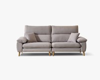 安卡一字型貓抓布沙發｜耐磨防潑水 × 可拆洗布套 × 木質高腳設計 – 擇木深耕