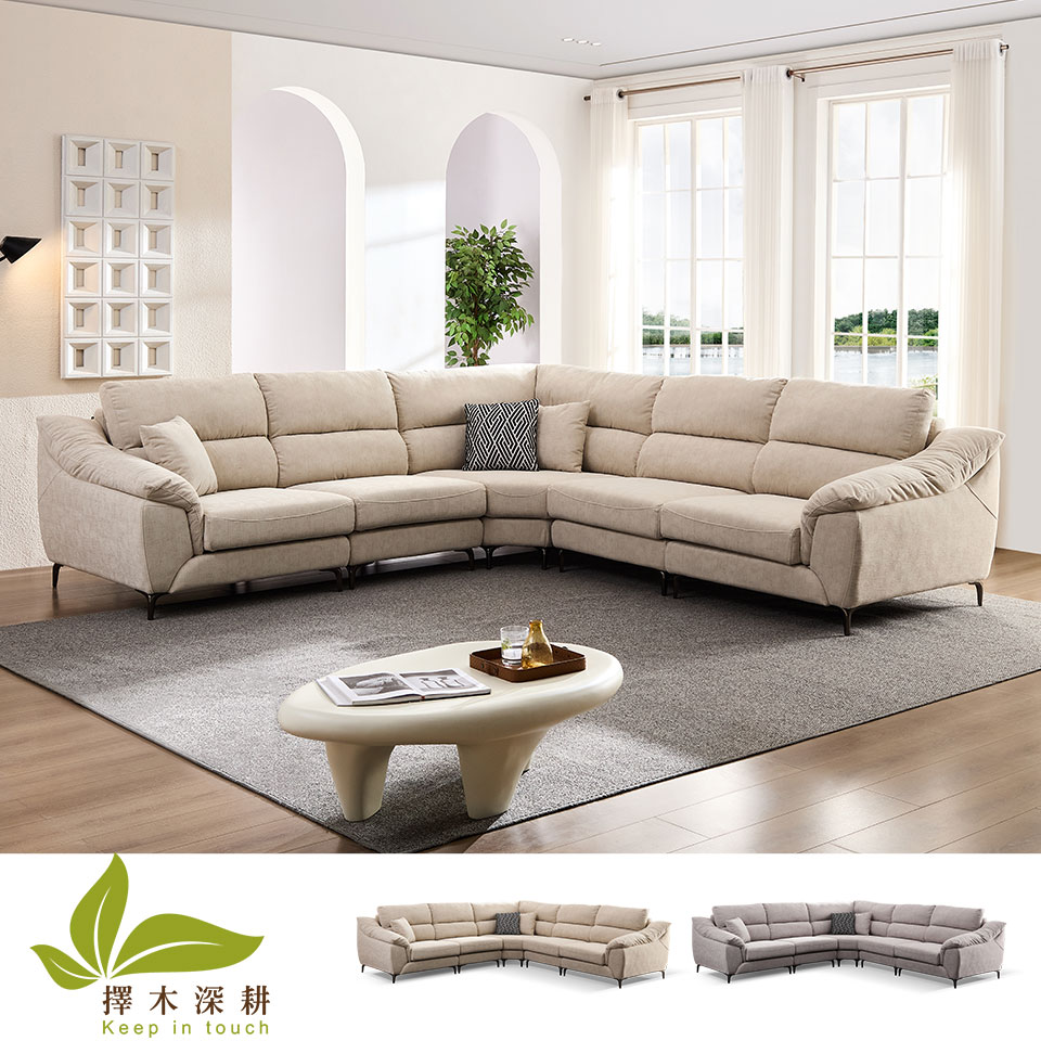 擇木深耕-雷克雅貓抓布沙發展示-組合A