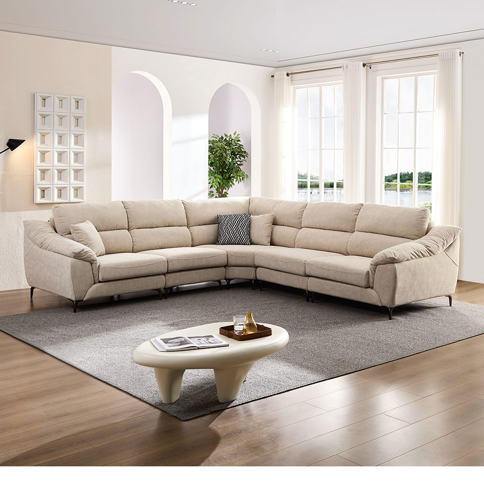 雷克雅貓抓布沙發-組合A米色