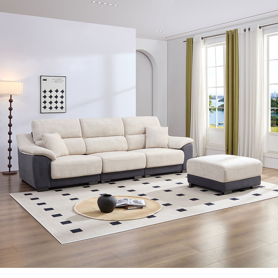 馬蒂尼L型貓抓布沙發｜側面角度展示