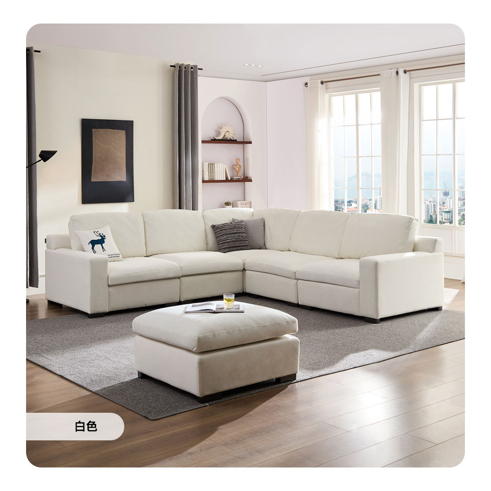 米蕾貓抓布沙發-白色