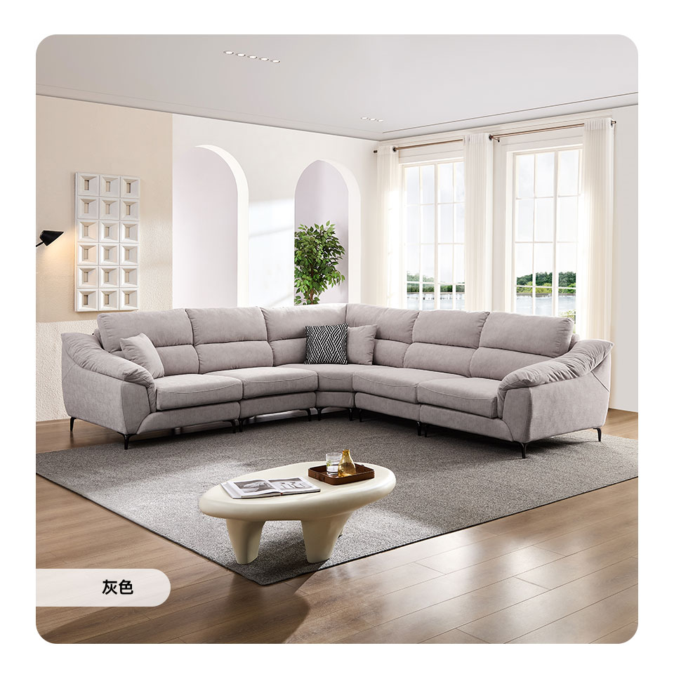 雷克雅貓抓布組合沙發-灰色