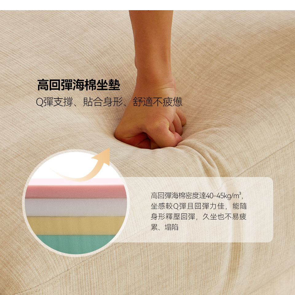 日耳曼L型貓抓布沙發｜高回彈海棉坐墊，Q彈支撐，舒適不疲憊