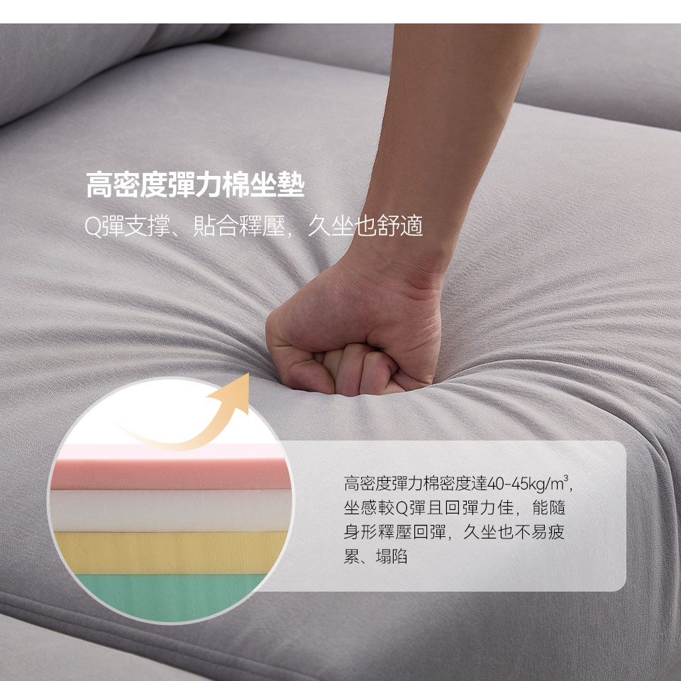 貝特默L型貓抓布沙發｜高密度彈力棉坐墊，Q彈支撐，舒適首選