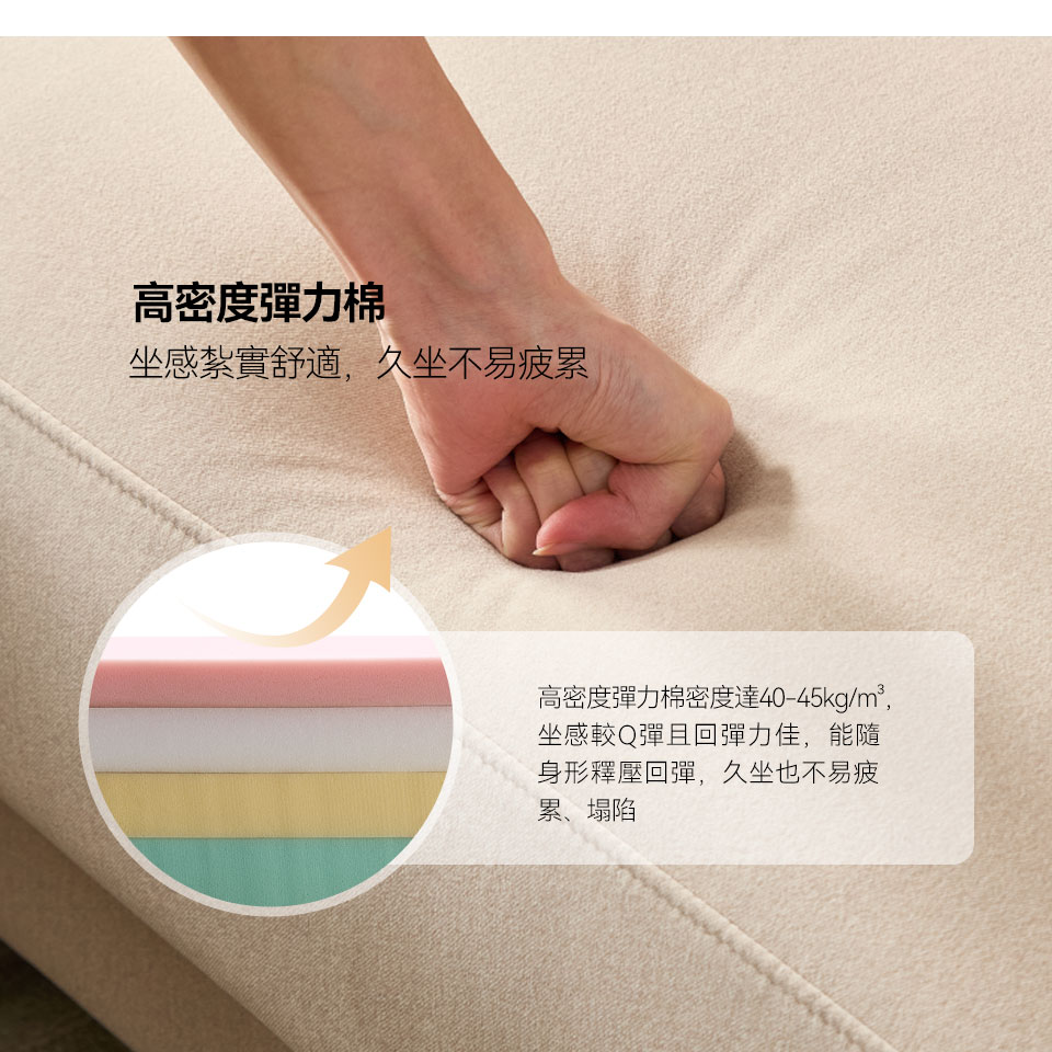 米蘭朵L型貓抓布沙發|高密度彈力棉坐墊,坐感紮實舒適,久坐不累
