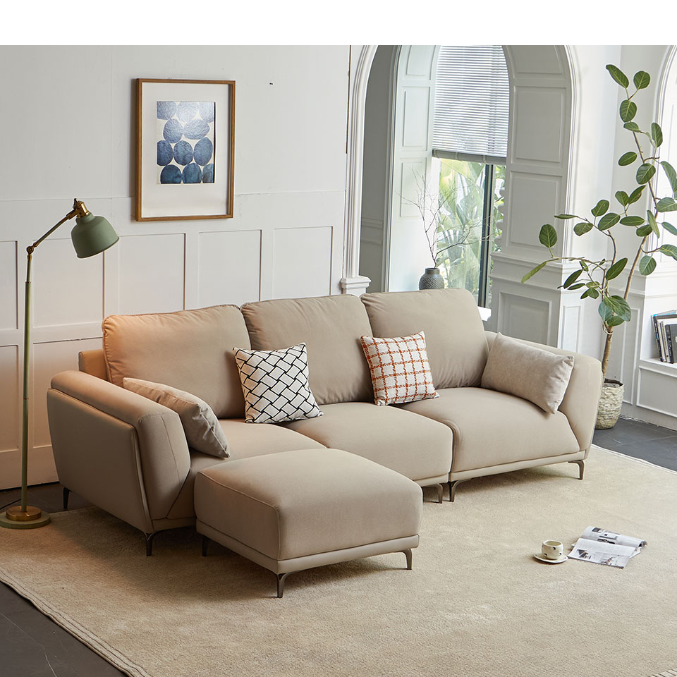 芙蘿莉L型貓抓布沙發-側面展示