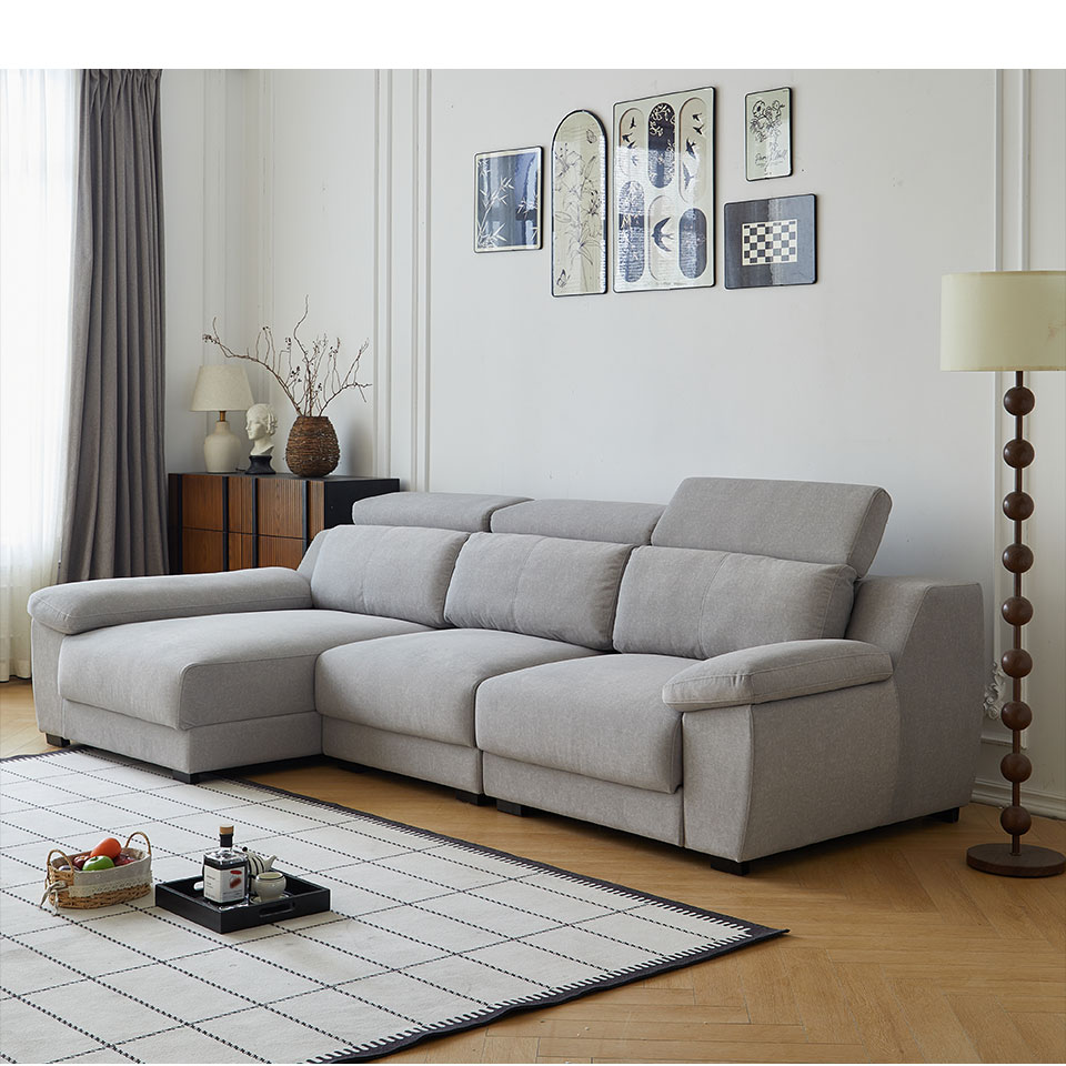 佐伊L型貓抓布沙發｜客廳搭配實景展示