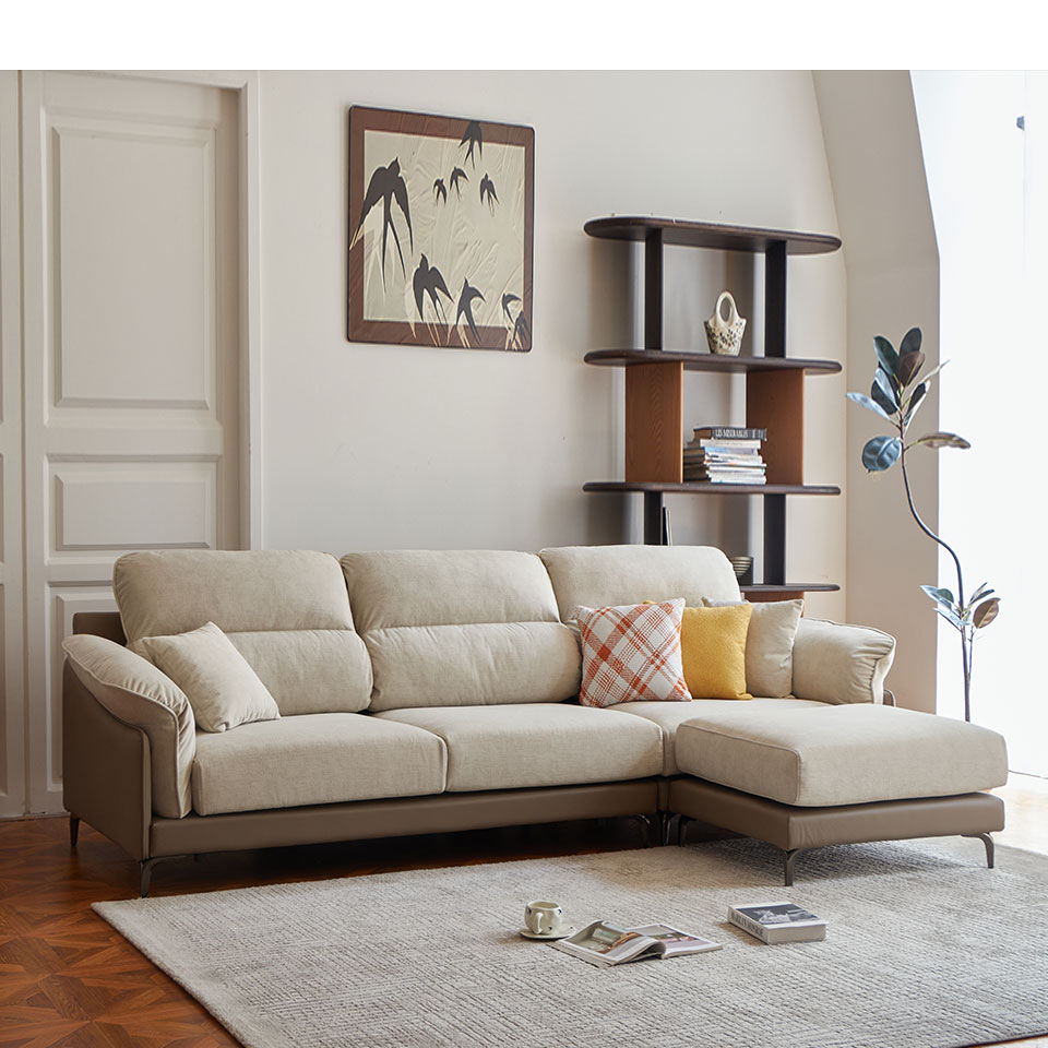 瑞拉L型貓抓布沙發｜適合重視舒適度與美感的家庭 客廳佈置