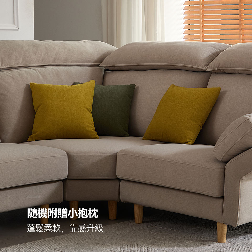 艾洛瓦貓抓布模組沙發｜隨機附贈小抱枕展示