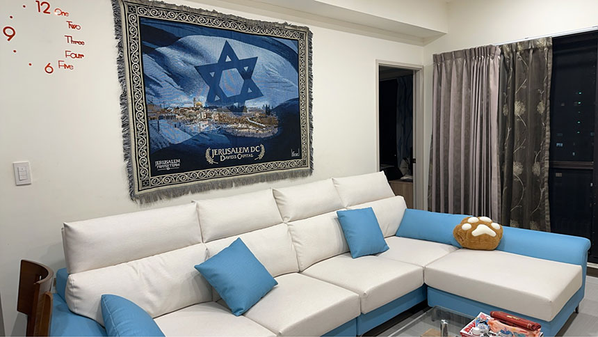 YKS亞伯特L型貓抓皮沙發｜台南安平張小姐客製跳色開箱實拍