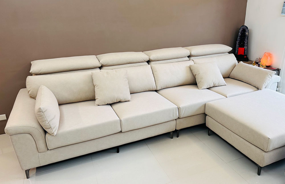 YKS 亞伯特L型貓抓布沙發∣台北開箱實拍-1 YKS 亞伯特L型貓抓布沙發|台北北投客人實拍沙發側面|擇木深耕系列熱銷款