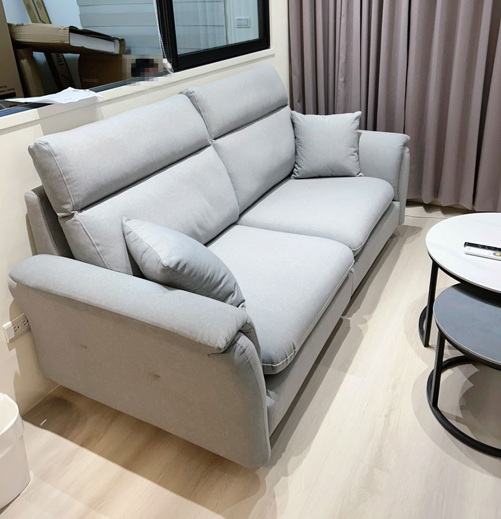 貝拉三人貓抓布沙發｜客製改色細節實拍｜YKS 沙發