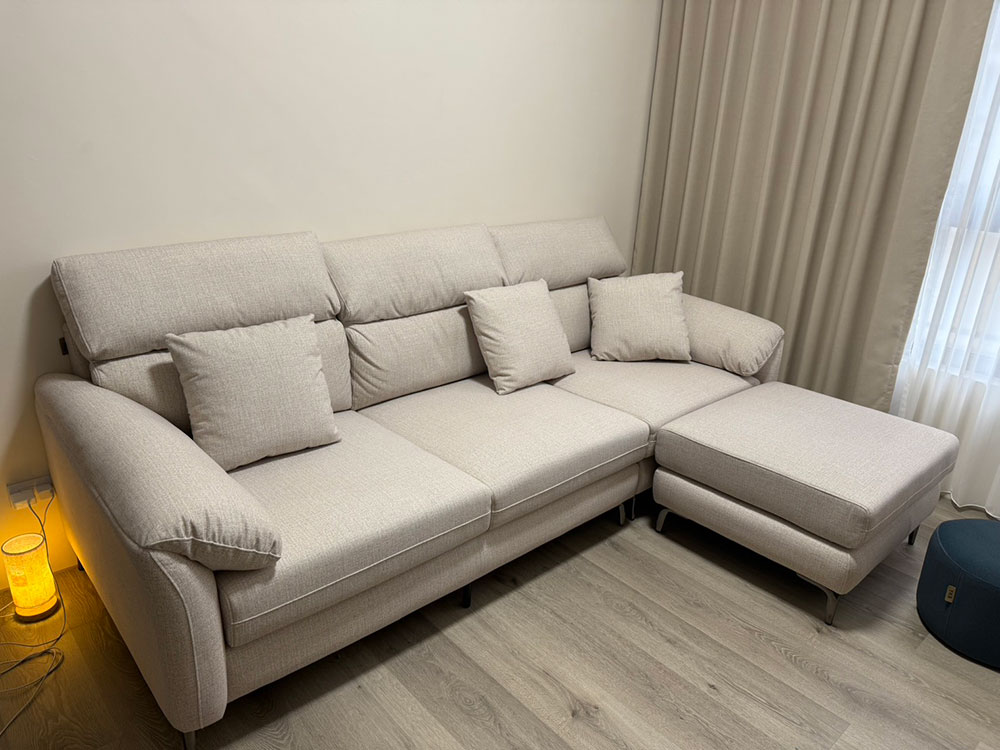 YKS 達芬奇L型貓抓布沙發｜活動式腳椅可拆分變獨立座位｜竹北門市徐小姐開箱