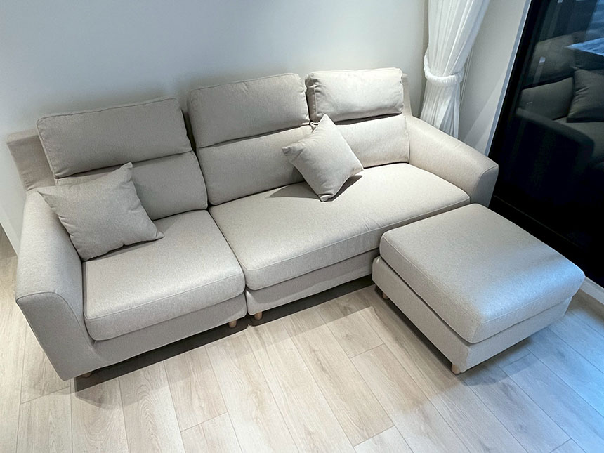 YKS 伊甸L型布沙發｜新竹客人開箱實拍沙發