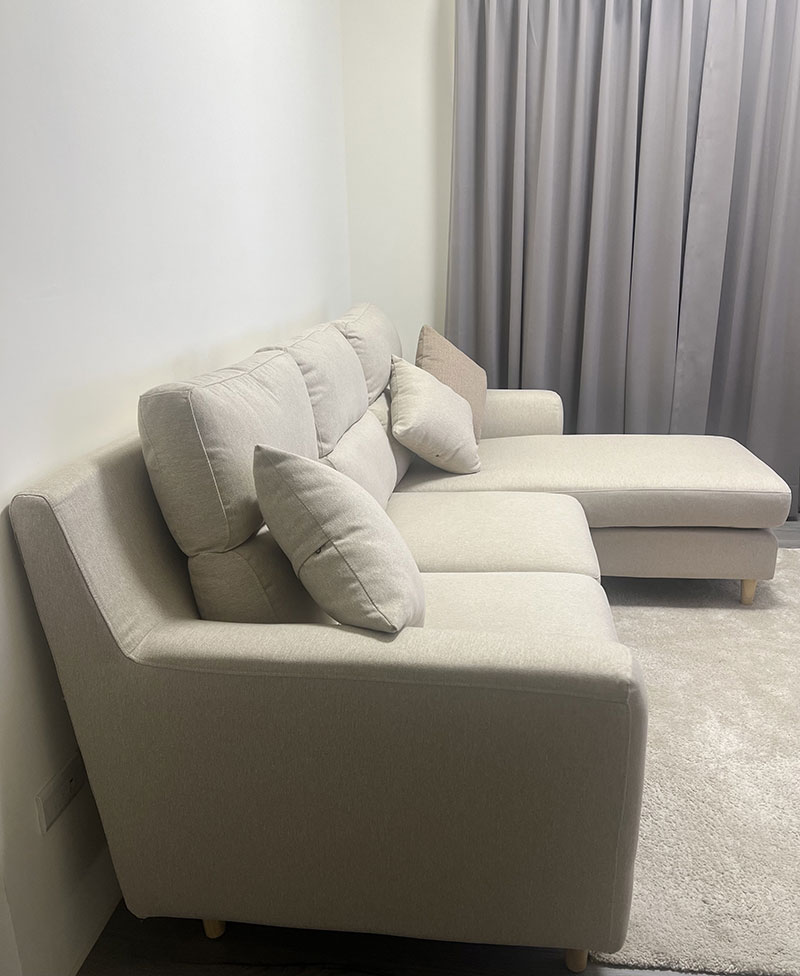 YKS 伊甸L型布沙發∣台中南區Tiffany小姐沙發開箱實拍-3