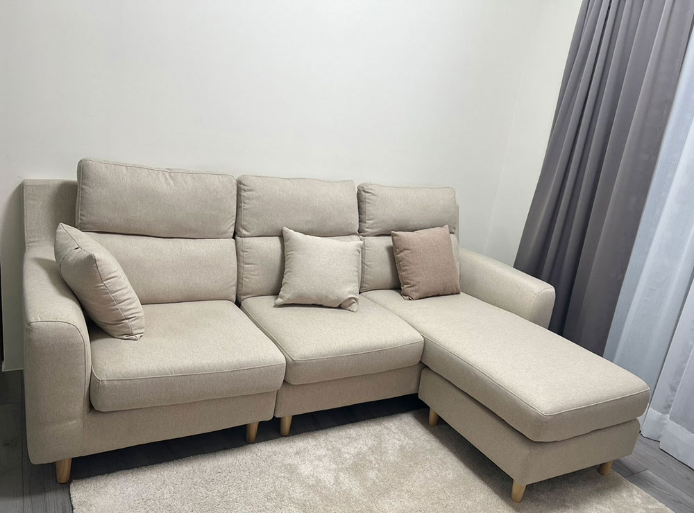 YKS 伊甸L型布沙發∣台中南區Tiffany小姐沙發開箱實拍-1