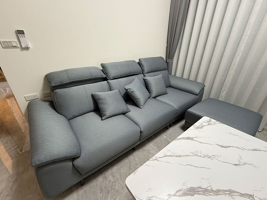 沙發開箱-泰森L型涼感布沙發