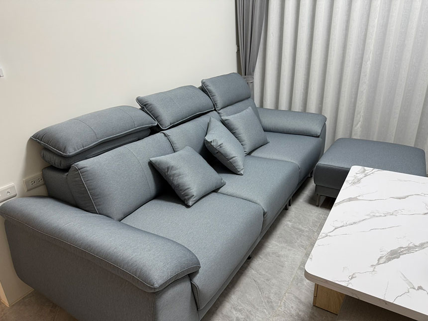 沙發開箱-泰森L型涼感布沙發