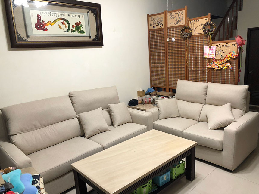 沙發開箱-吉恩布沙發(客製)