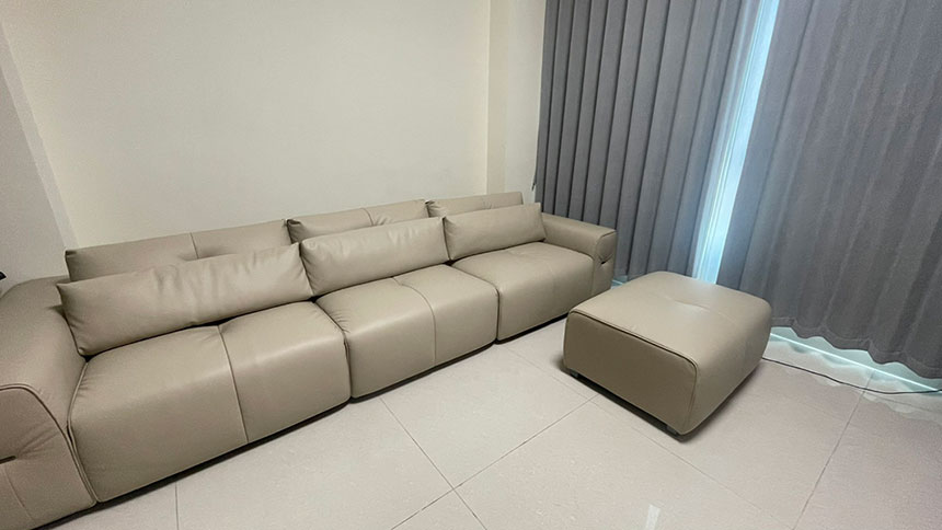 客製開箱-馬卡斯L型皮沙發