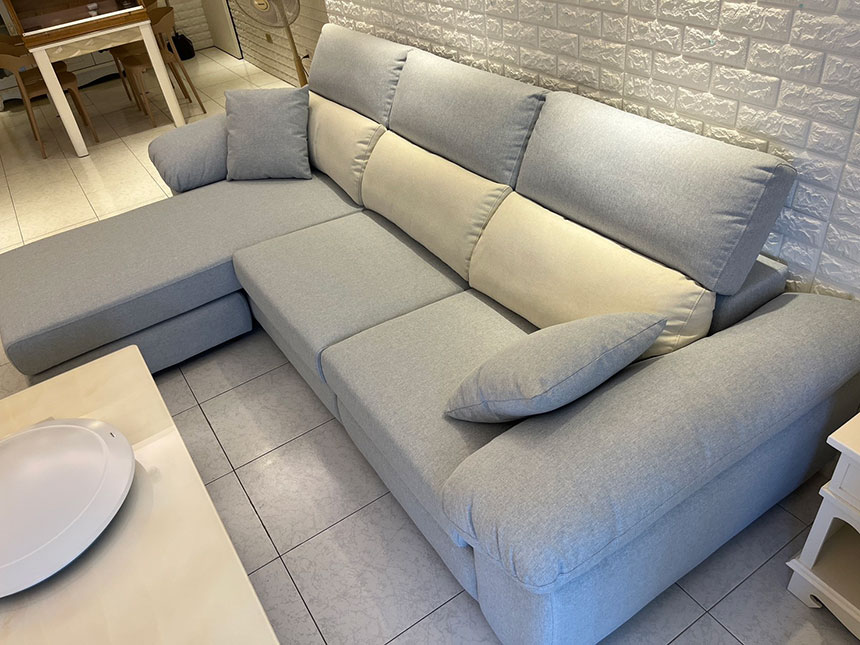 沙發開箱-多麗絲L型涼感布沙發(客製)