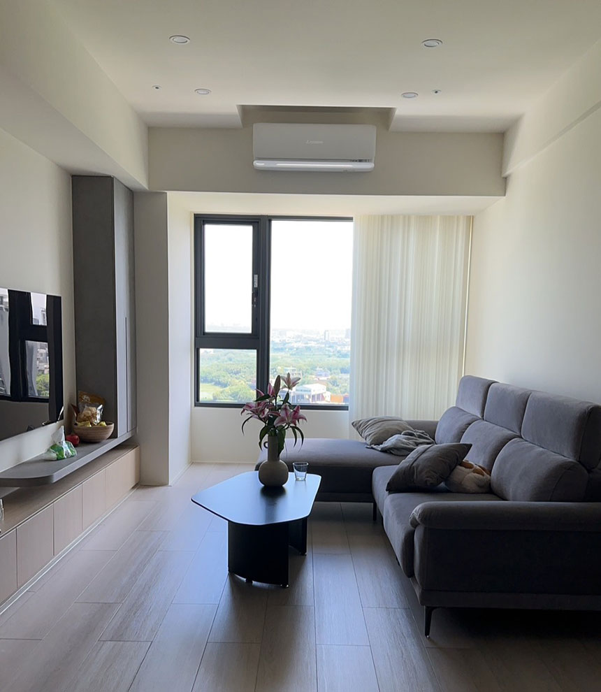 沙發開箱-曼德爾L型貓抓布沙發(客製改色)