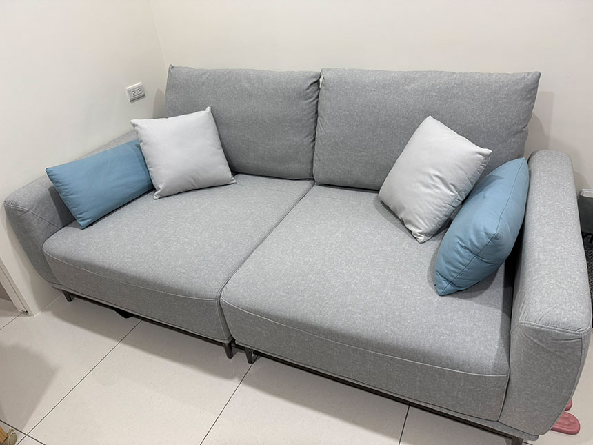 YKS 喬治亞三人座貓抓布沙發｜高雄鳳山實拍沙發｜擇木深耕系列熱銷款