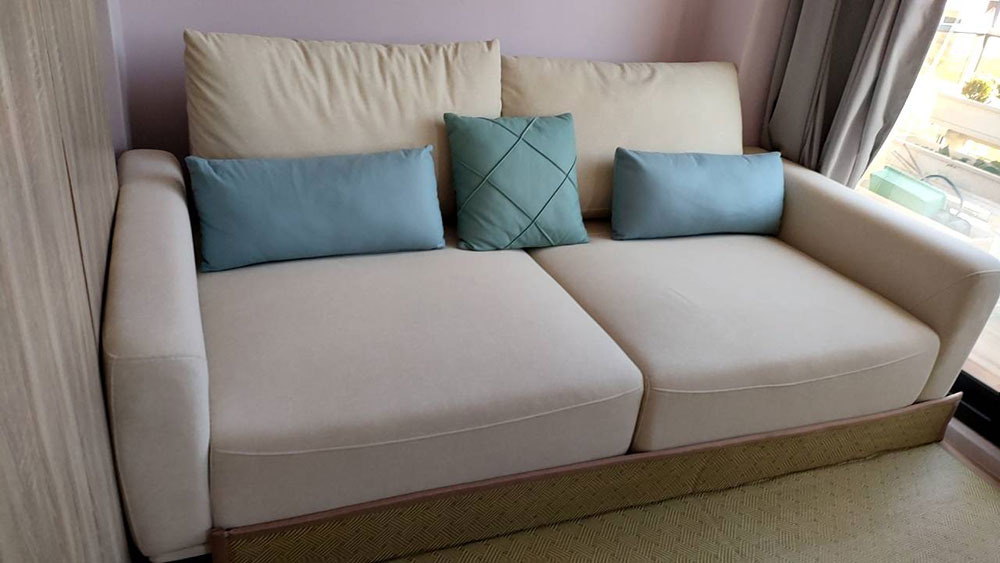 YKS 喬治亞三人座貓抓布沙發｜花蓮客人實境拍攝｜擇木深耕系列熱銷款