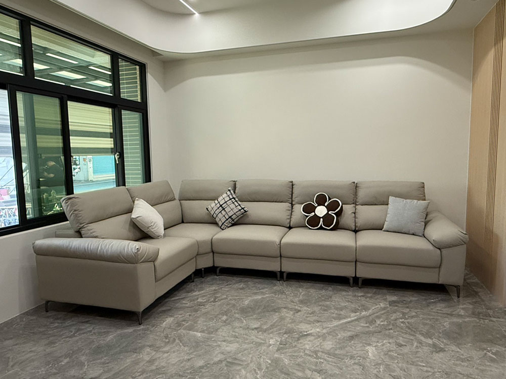 喬納森L型耐磨皮沙發｜彰化客人實際開箱拍攝沙發｜YKS 擇木深耕系列