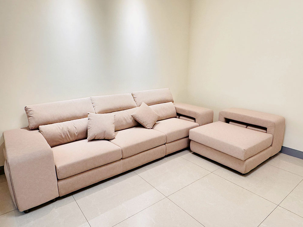 米諾L型貓抓布沙發｜L型沙發客廳空間搭配