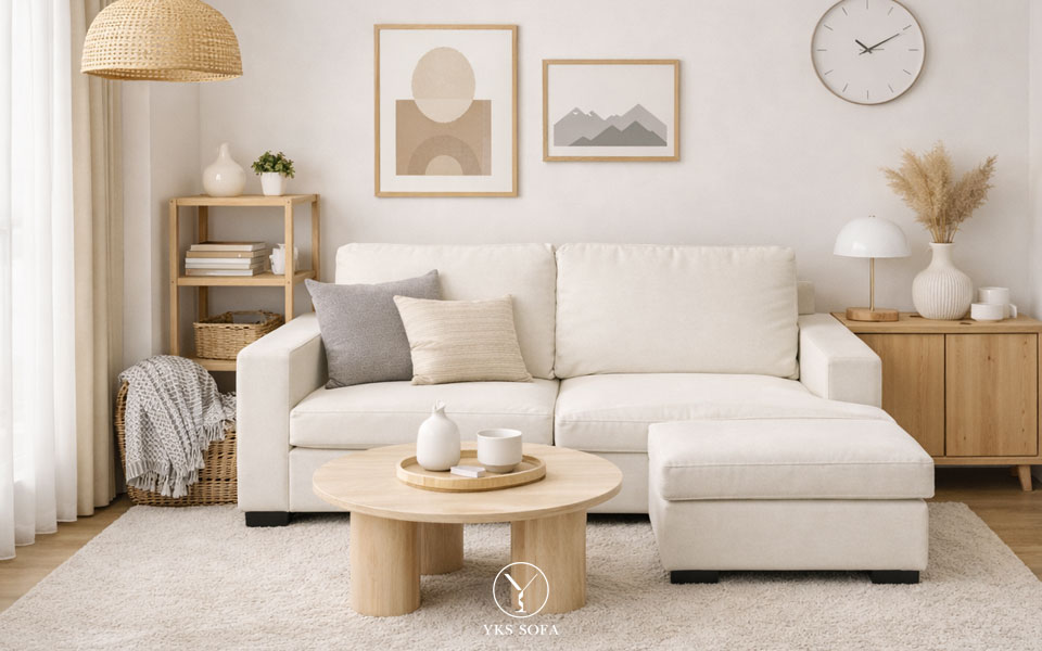 模組化沙發配置示意｜小坪數多功能客廳