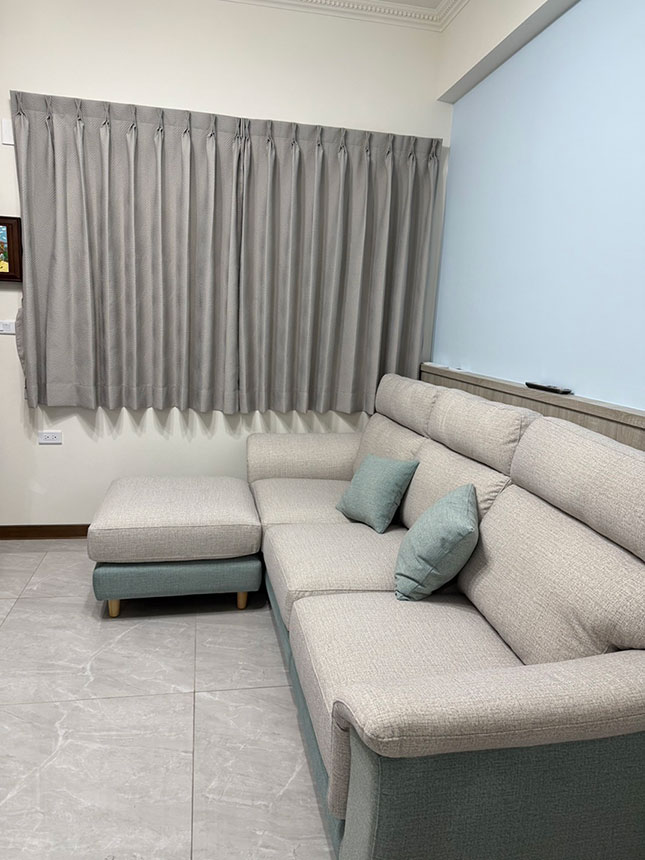 YKS 蕾貝卡L型貓抓布沙發｜台南客人實拍沙發｜擇木深耕系列熱銷款