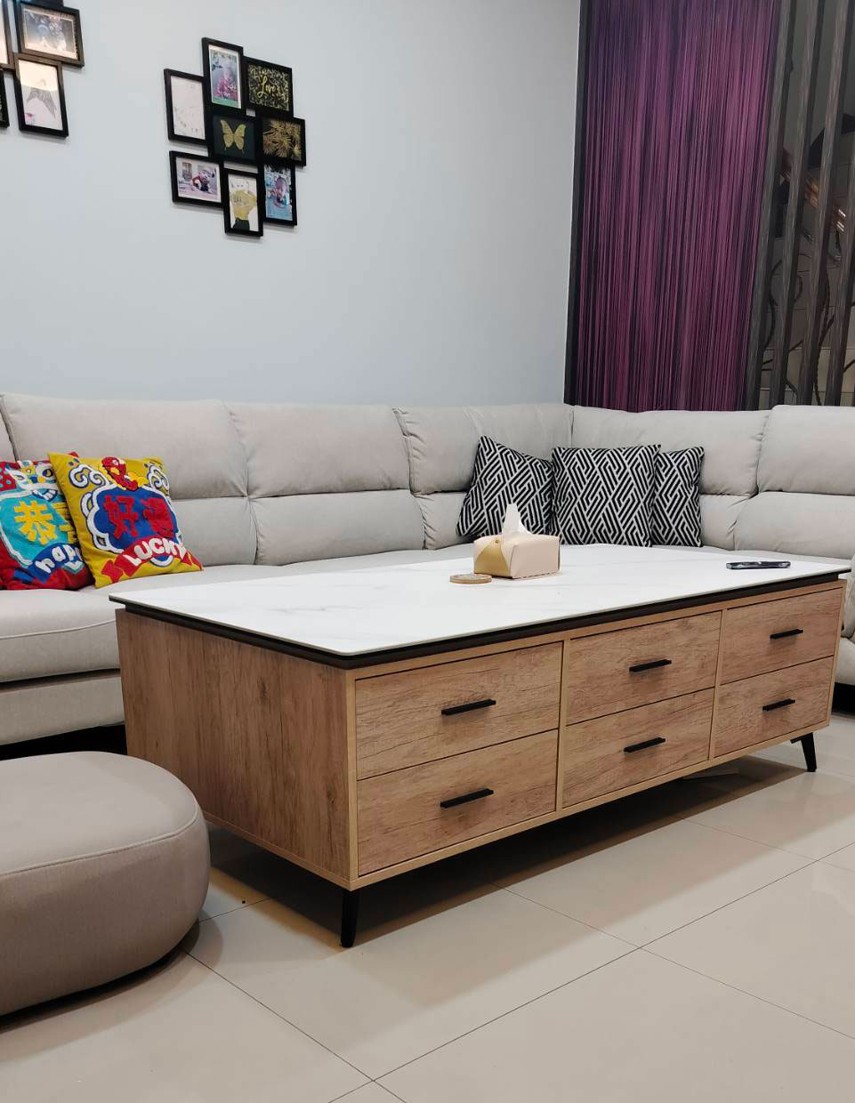 YKS 雷克雅貓抓布模組沙發｜全組沙發搭配卡里納茶几開箱實拍