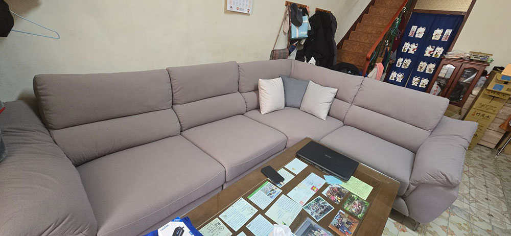 YKS 雷克雅貓抓布模組沙發｜新竹竹東羅先生客人開箱實拍｜竹北門市推薦款