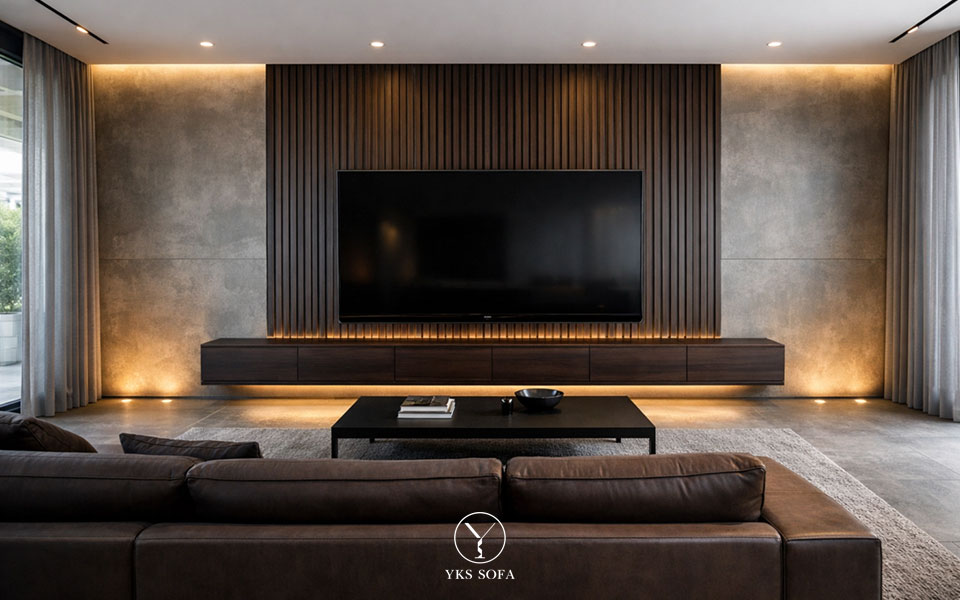 現代極簡風客廳沙發搭配示意