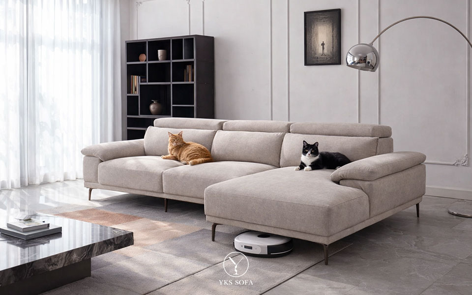 毛孩家庭風客廳沙發搭配示意