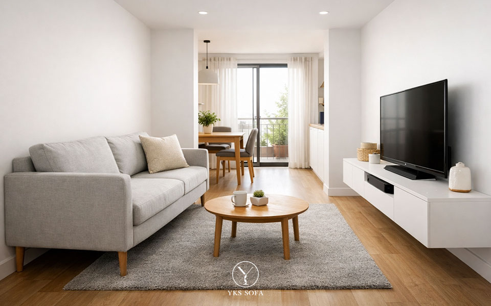 小宅機能風客廳沙發搭配示意